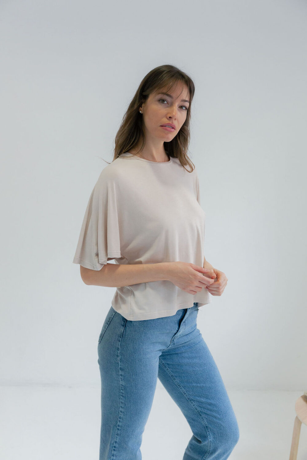 MAJICA BEYOND BASIC CREAM - Slika 5