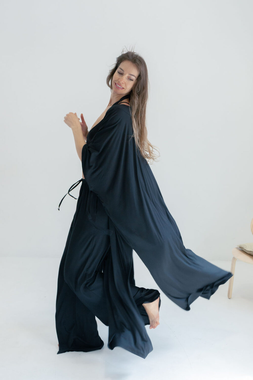 KIMONO LONG BLACK