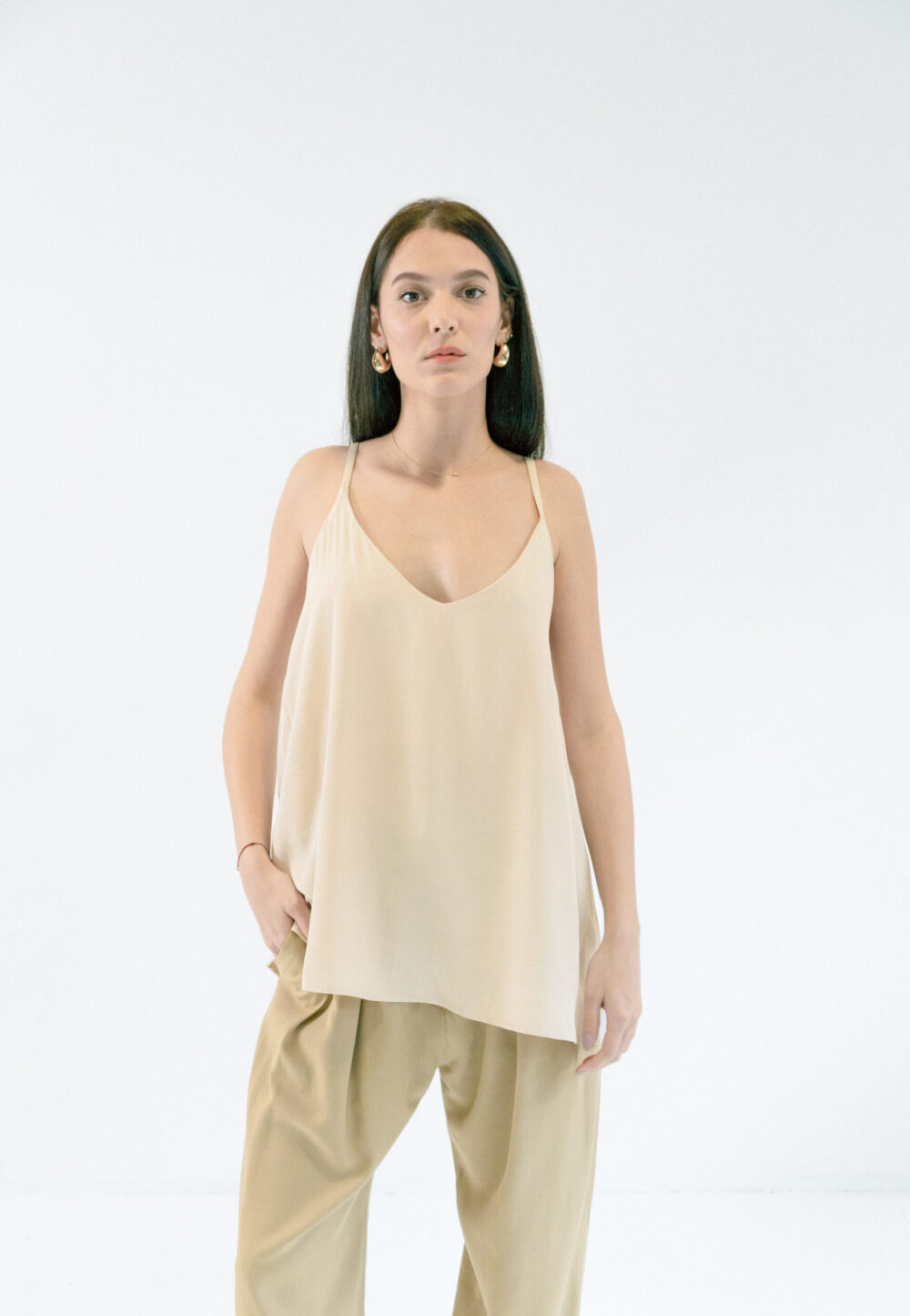 MAJICA LAGANINI LYOCELL IVORY - Slika 6