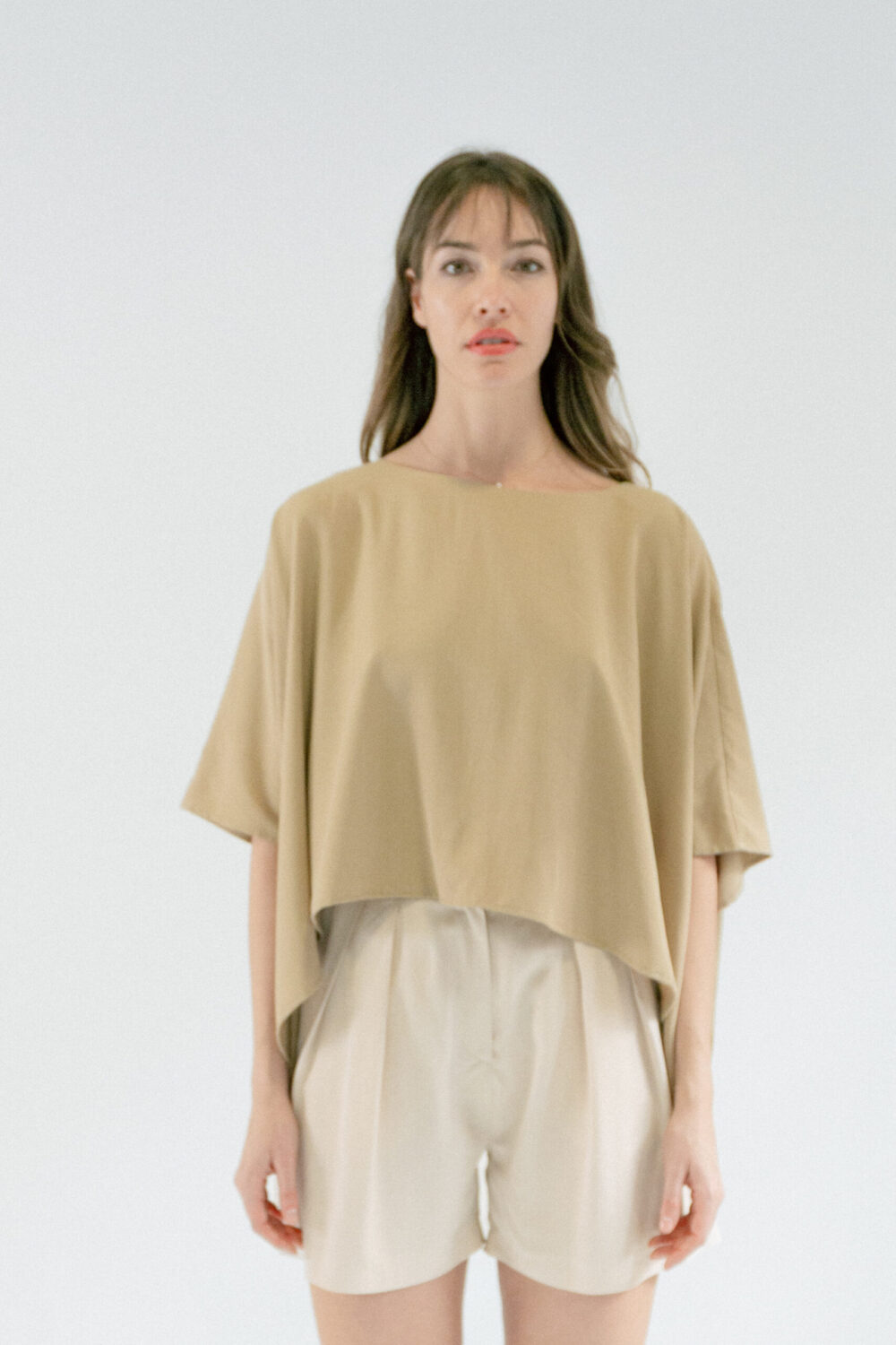 MAJICA ESSENTIAL LYOCELL SAND - Slika 5