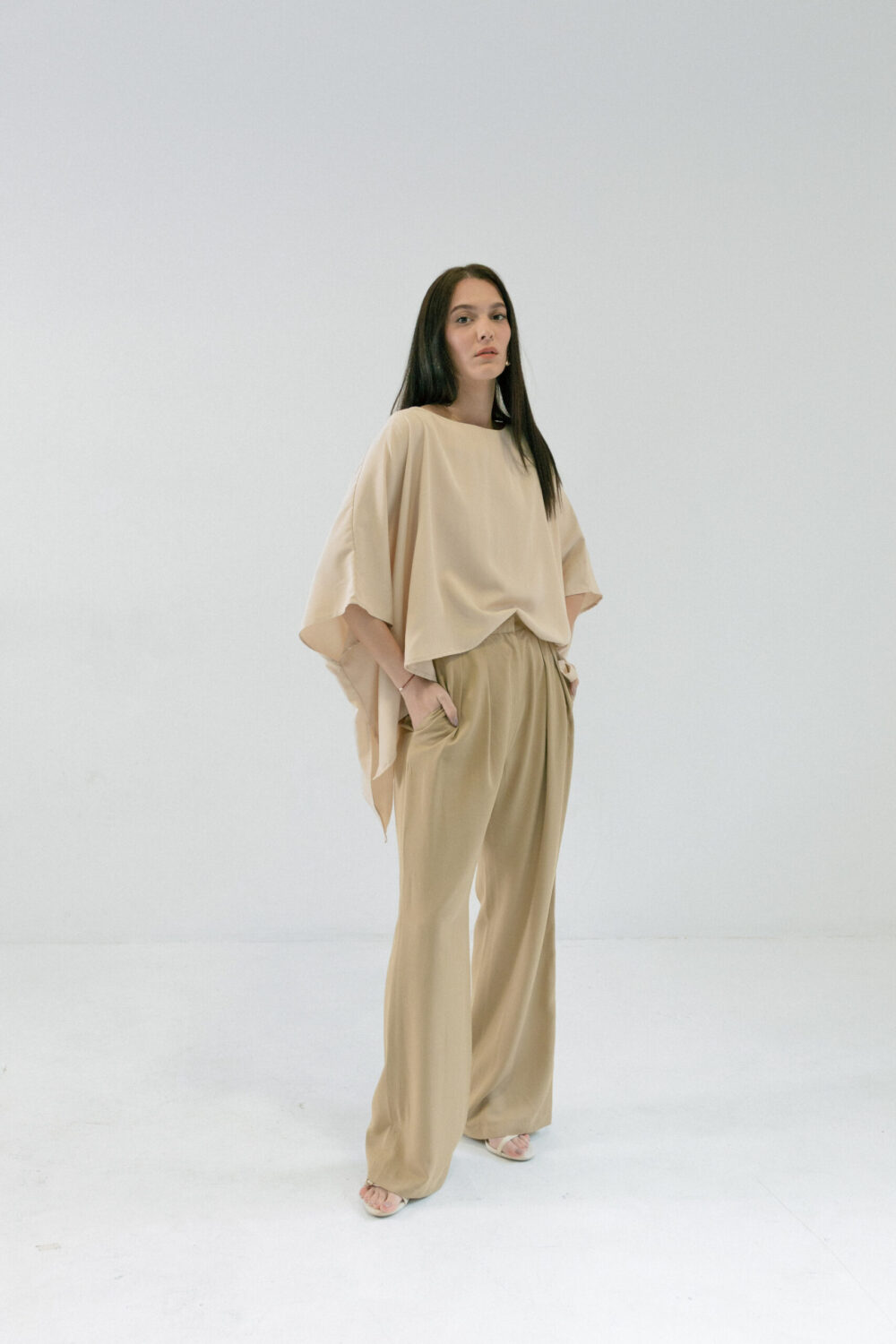 MAJICA ESSENTIAL LYOCELL IVORY - Slika 4