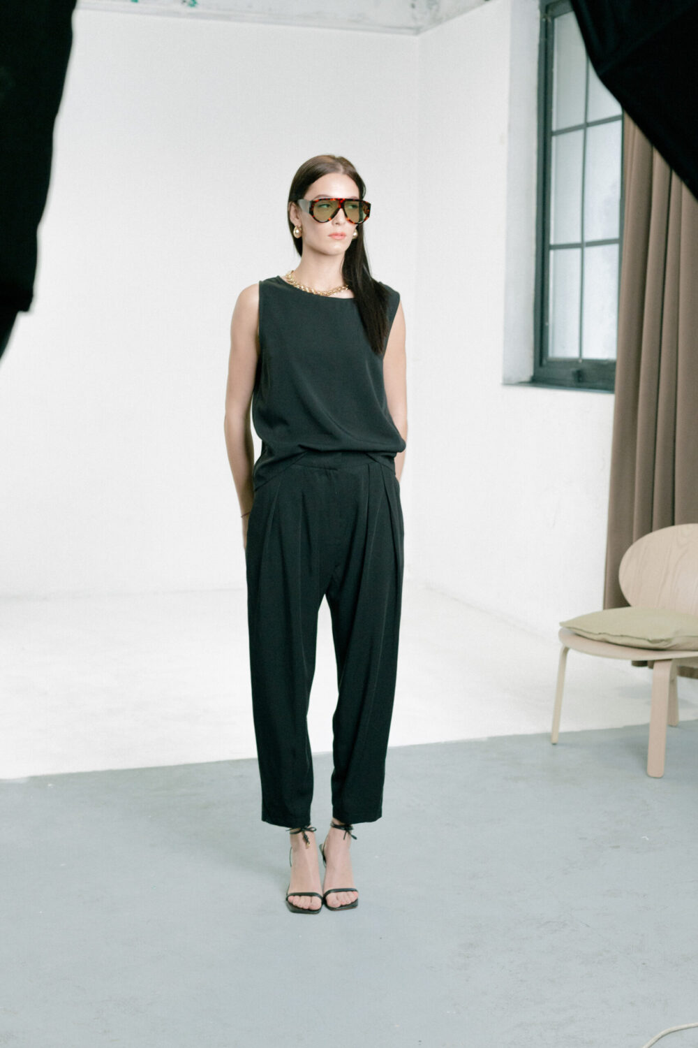 PANTALONE MONACO BLACK - Slika 4