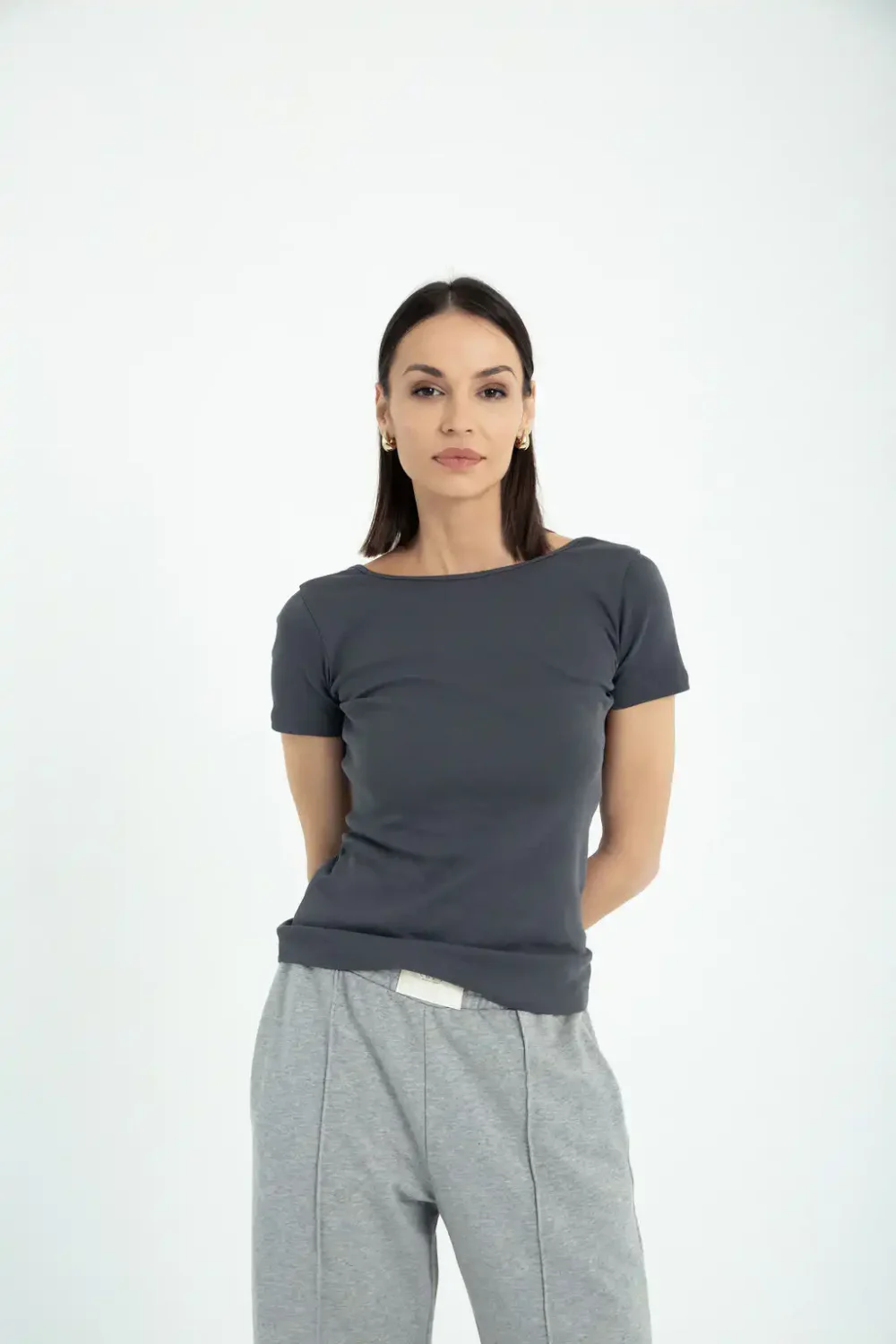 MAJICA NEO ORGANIC DARK GREY