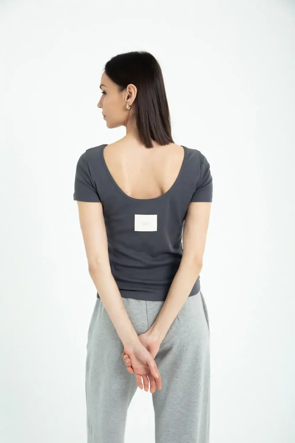 MAJICA NEO ORGANIC DARK GREY - Slika 6