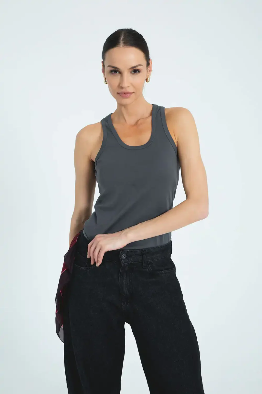 MAJICA ATLET ORGANIC DARK GREY