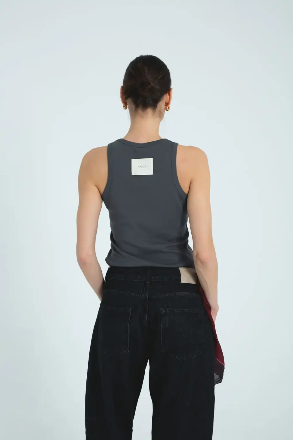 MAJICA ATLET ORGANIC DARK GREY - Slika 5