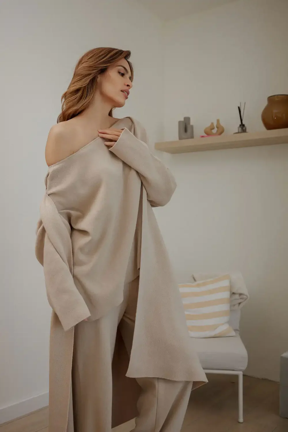 DŽEMPER KNITTED SAND - Slika 2