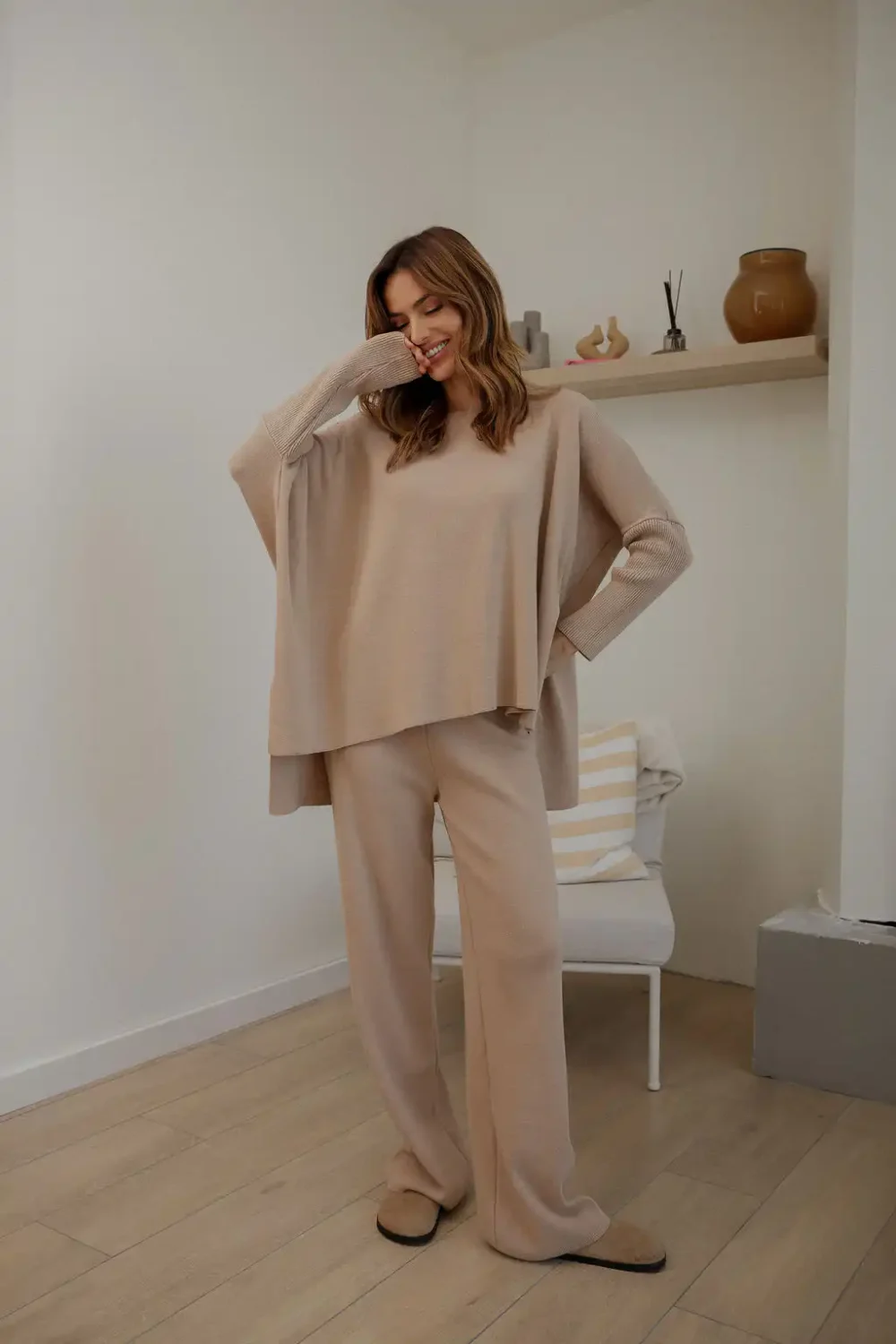 PANTALONE KNITTED BLUSH - Slika 2