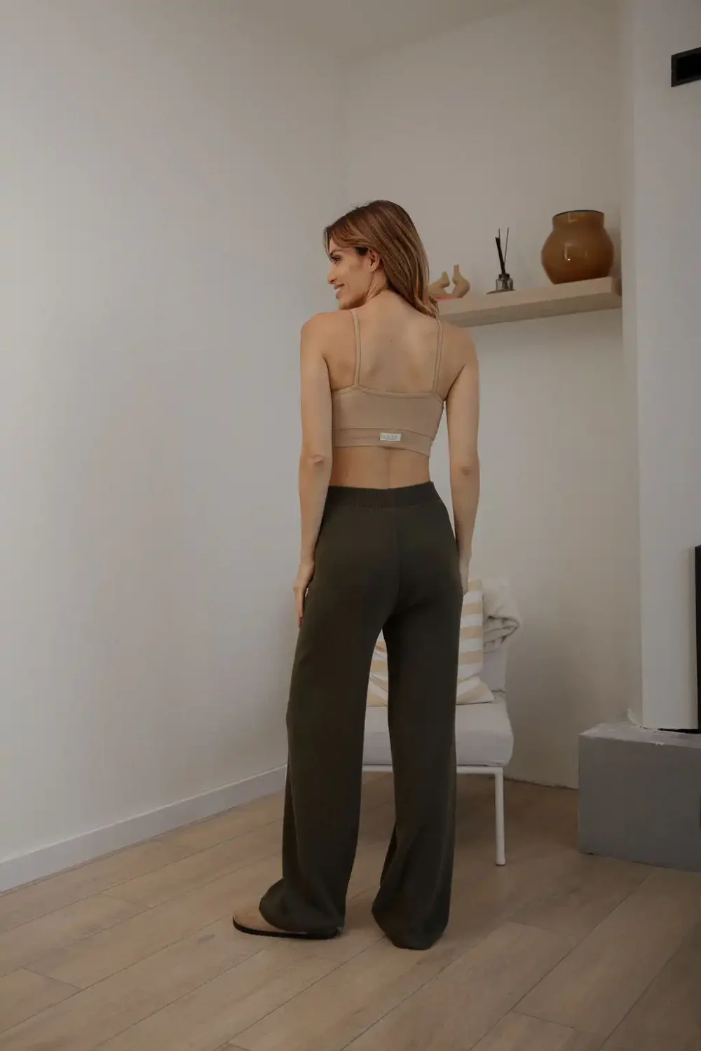 PANTALONE KNITTED OLIVE - Slika 3