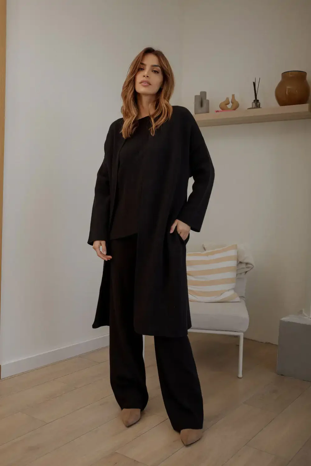 KARDIGAN KNITTED BLACK - Slika 4