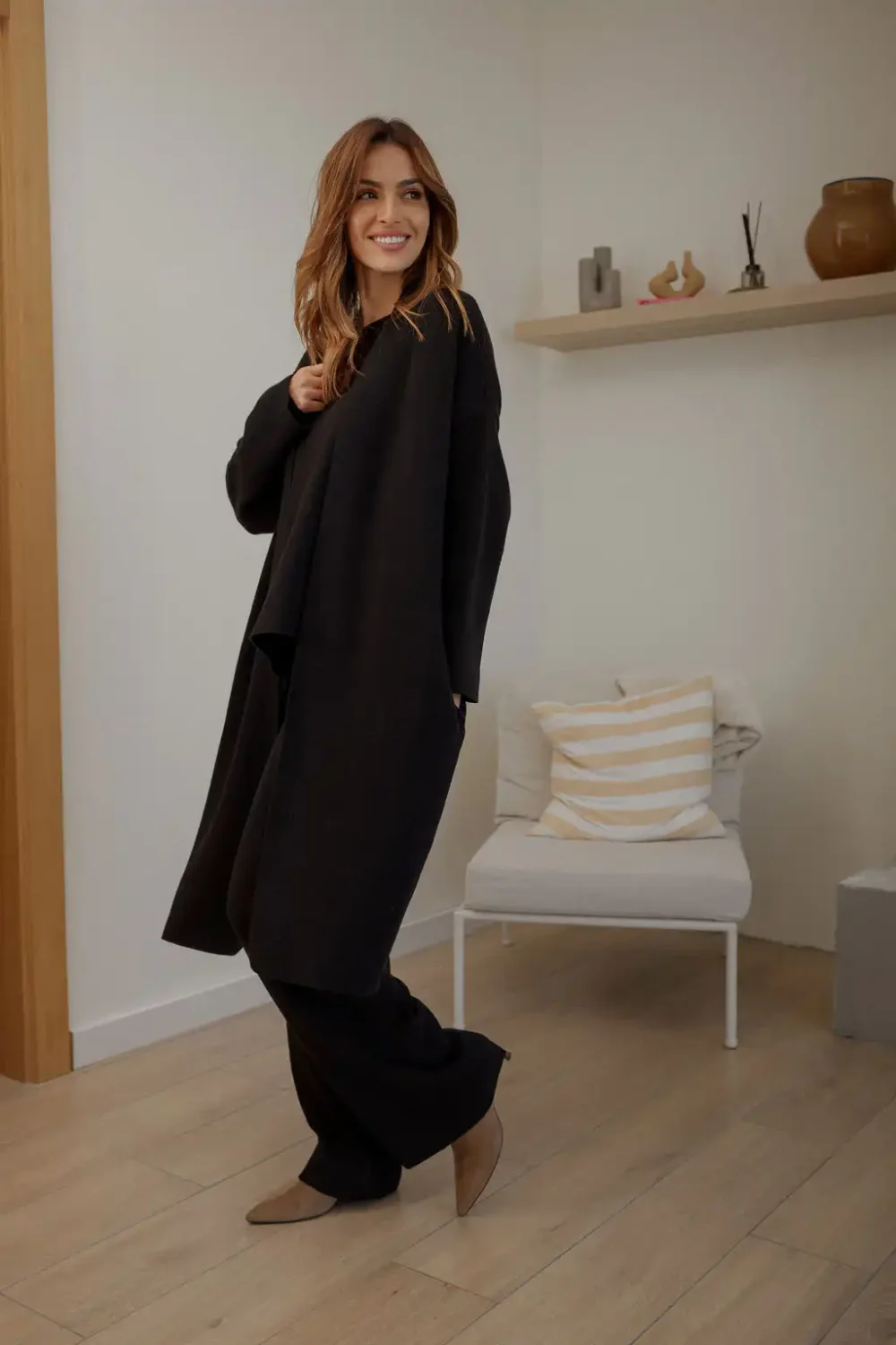KARDIGAN KNITTED BLACK - Slika 2