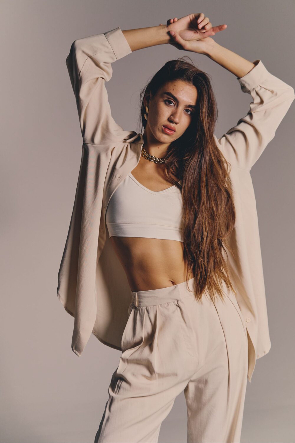 KOŠULJA OVERSIZED LYOCELL IVORY - Slika 2