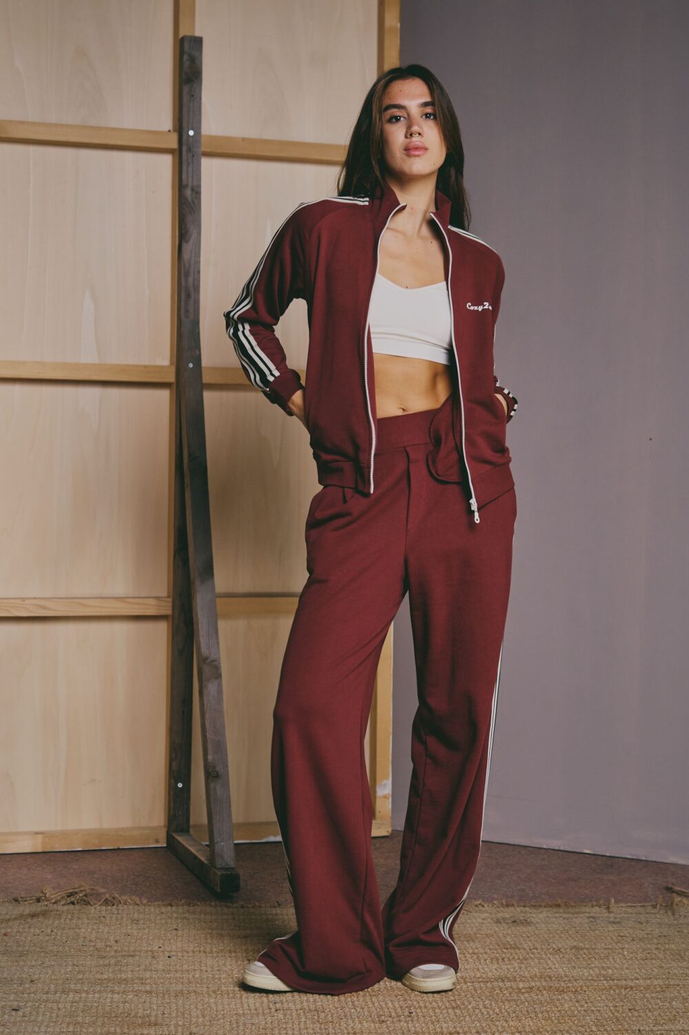 PANTALONE MARIANNE BURGUNDY - Slika 3