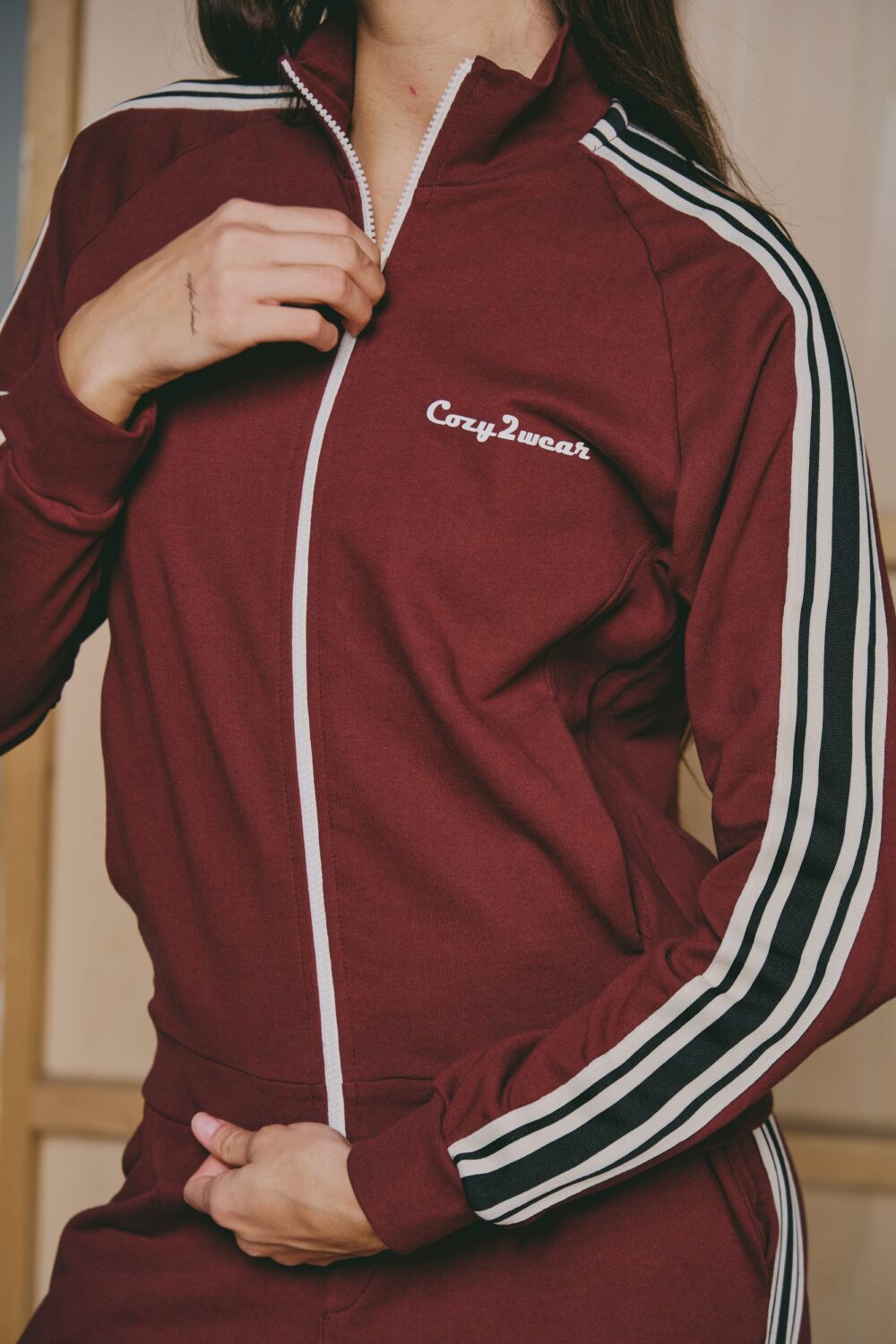 DUKS JAKNA RETRO BURGUNDY - Slika 7