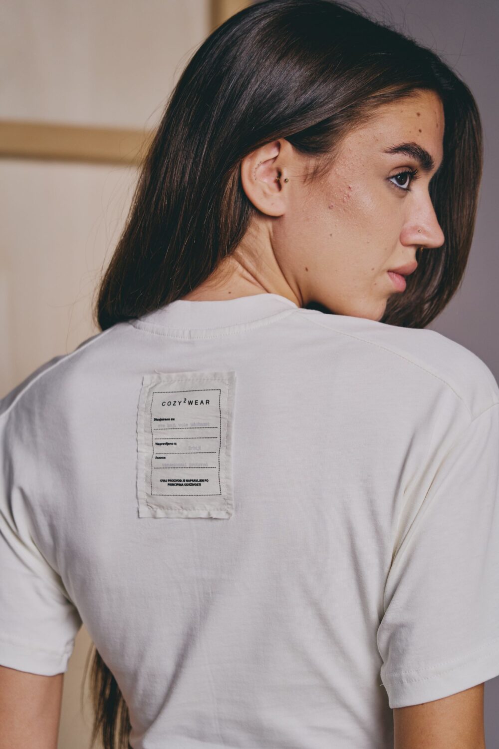 MAJICA TWIST ORGANIC OFF WHITE - Slika 5