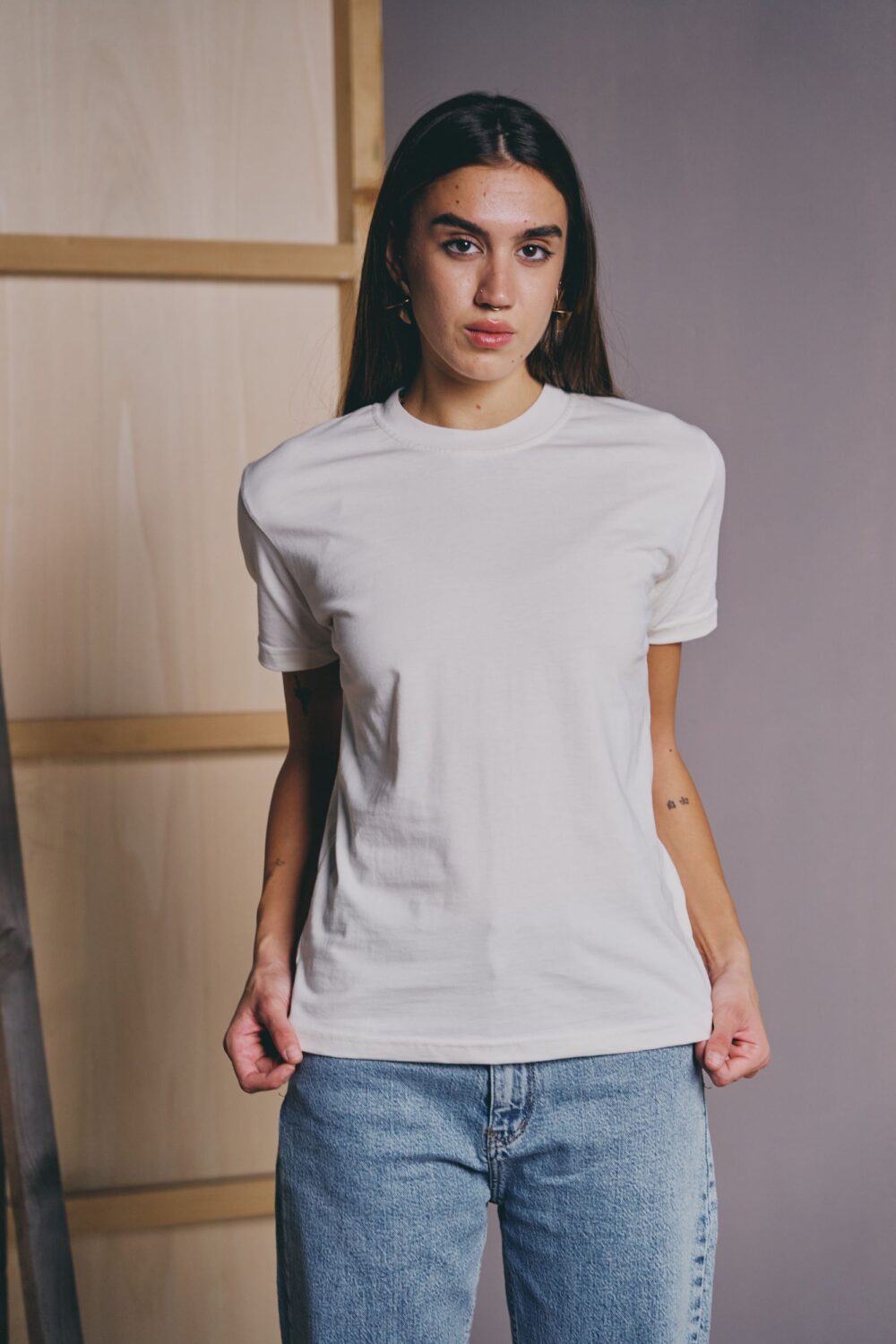 MAJICA BASIC TEE ORGANIC OFF WHITE - Slika 2