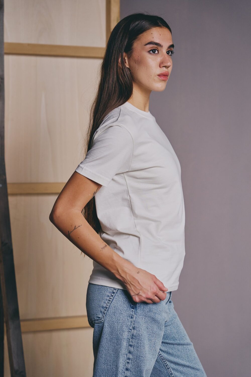 MAJICA BASIC TEE ORGANIC OFF WHITE - Slika 3